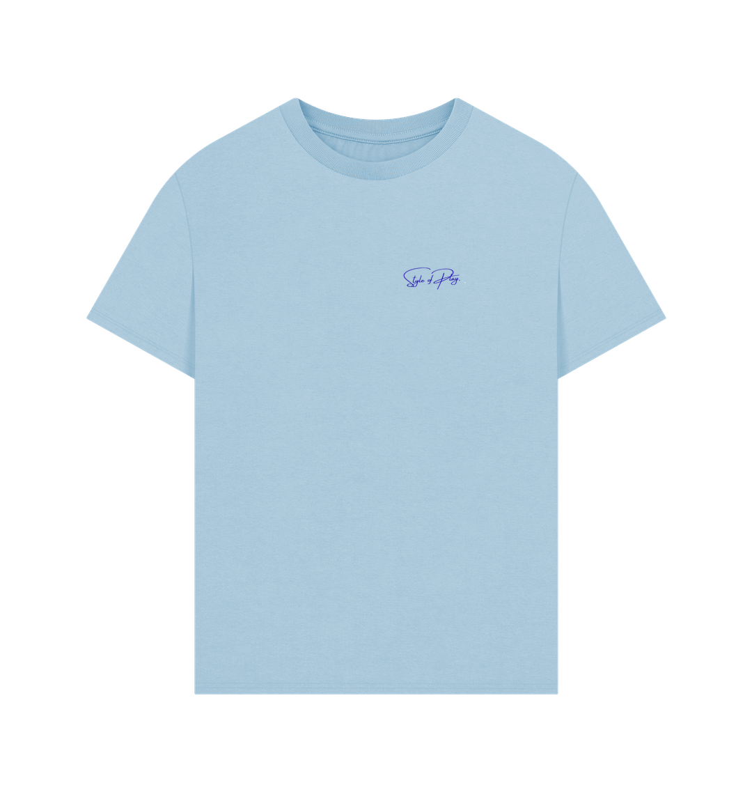 Milky Blue Printed T-shirt Front